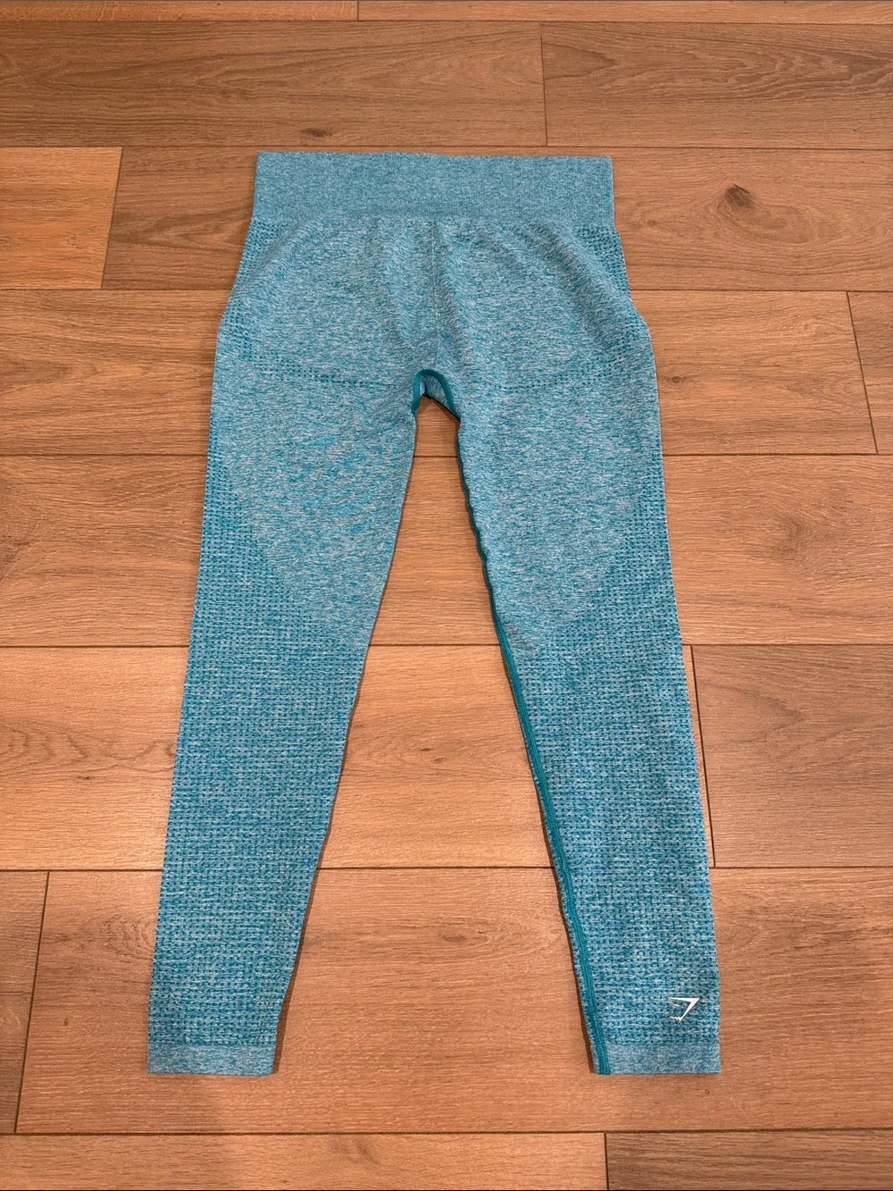 GYMSHARK Blue Marl‎ Vital Seamless Gym Workout Active Yoga Leggings Size XXL